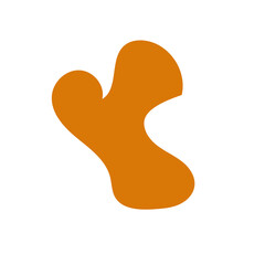 Orange Blob Abstract Shapes 