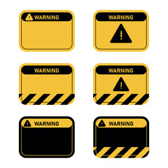 Warning sign. Blank warning sign on white background. Vector illustration