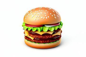 hamburger on a white background