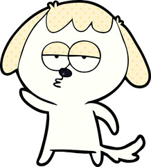 cartoon bored dog