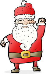 cartoon angry santa claus