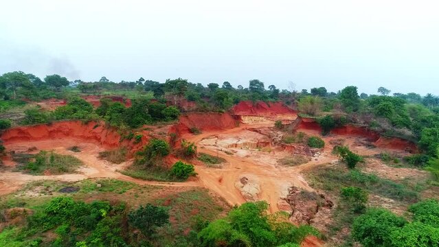 Land affected by gully erosion