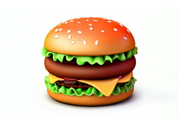 hamburger on black background