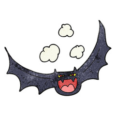 freehand textured cartoon halloween bat