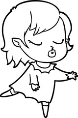 cute cartoon vampire girl