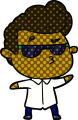 cartoon cool guy