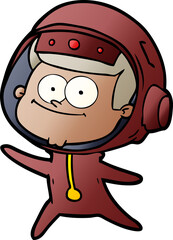 happy astronaut cartoon