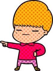 cartoon smug boy
