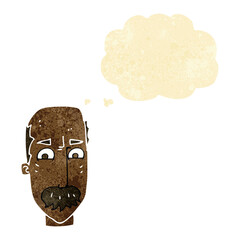 cartoon annnoyed old man with thought bubble
