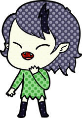 cartoon laughing vampire girl