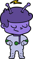 friendly cartoon spaceman