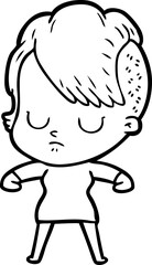 Obraz premium cartoon woman