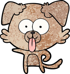 cartoon dog with tongue sticking out