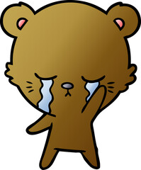 crying bear cartoon chraracter