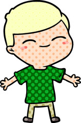 cartoon smiling boy