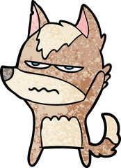 cartoon annoyed wolf