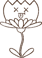 Dead Flower Charcoal Drawing