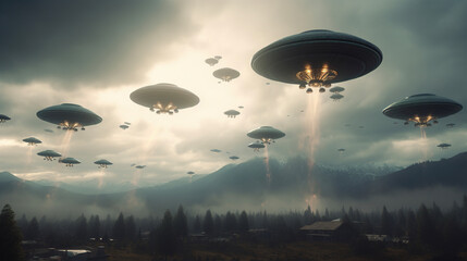 Ufo alien invasion. AI