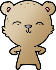 happy cartoon bear
