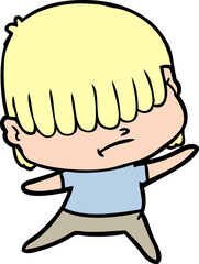 cartoon boy with untidy hair