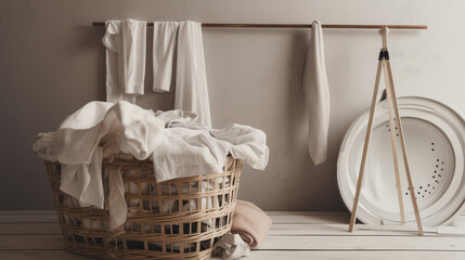 Fototapeta na wymiar laundry in the basket, Generated AI