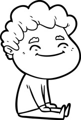 cartoon friendly man