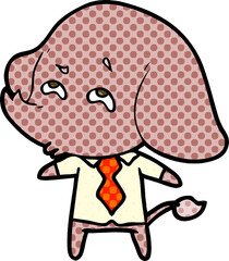 cartoon elephant boss remembering