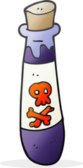 freehand drawn cartoon vial of poison