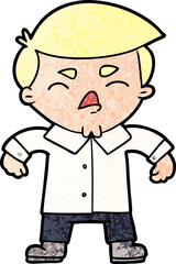cartoon angry businessman