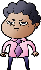 cartoon angry man