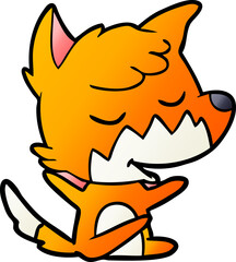 friendly cartoon fox