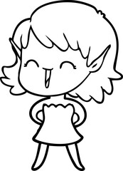 cartoon elf girl