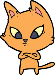 confused cartoon cat