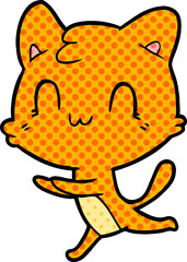 cartoon happy cat