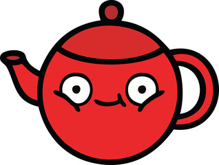 cute cartoon of a teapot