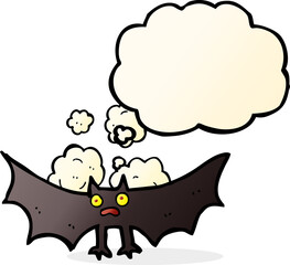cartoon bat with thought bubble