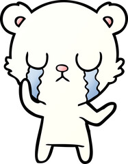 sad little polar bear cartoon