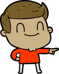 cartoon friendly man