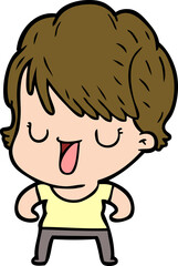 cartoon woman talking