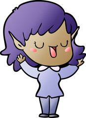 cartoon elf girl