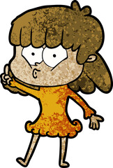 cartoon whistling girl