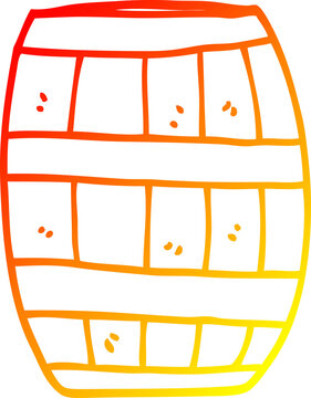 recommend clip art: warm gradient line drawing of a cartoon barrel