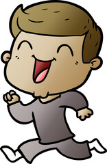 cartoon happy man