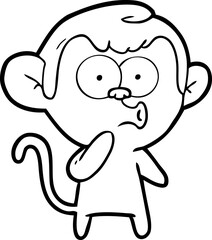 cartoon hooting monkey
