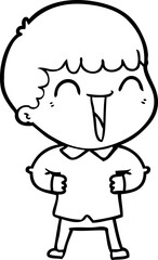 cartoon happy man