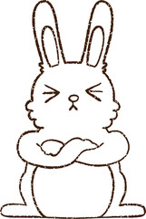 Rabbit Charcoal Drawing