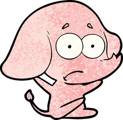 cartoon unsure elephant