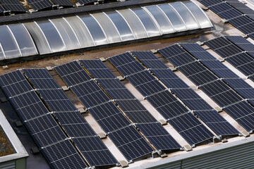 Flachdach mit Photovoltaik