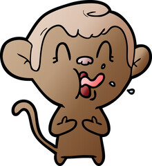 crazy cartoon monkey