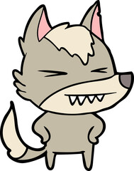 angry wolf cartoon